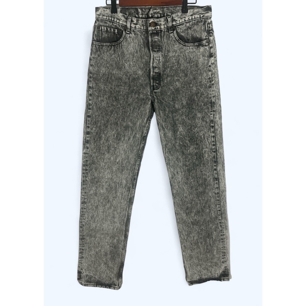 VINTAGE 80s‎ LEVIS 501xx BUTTON FLY jeans mens 36x35 acid STONE WASH made in USA